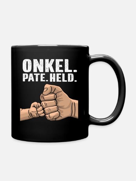 Onkel, Pate, Held, T Shirt, Geschenk - Tasse einfarbig - Schwarz