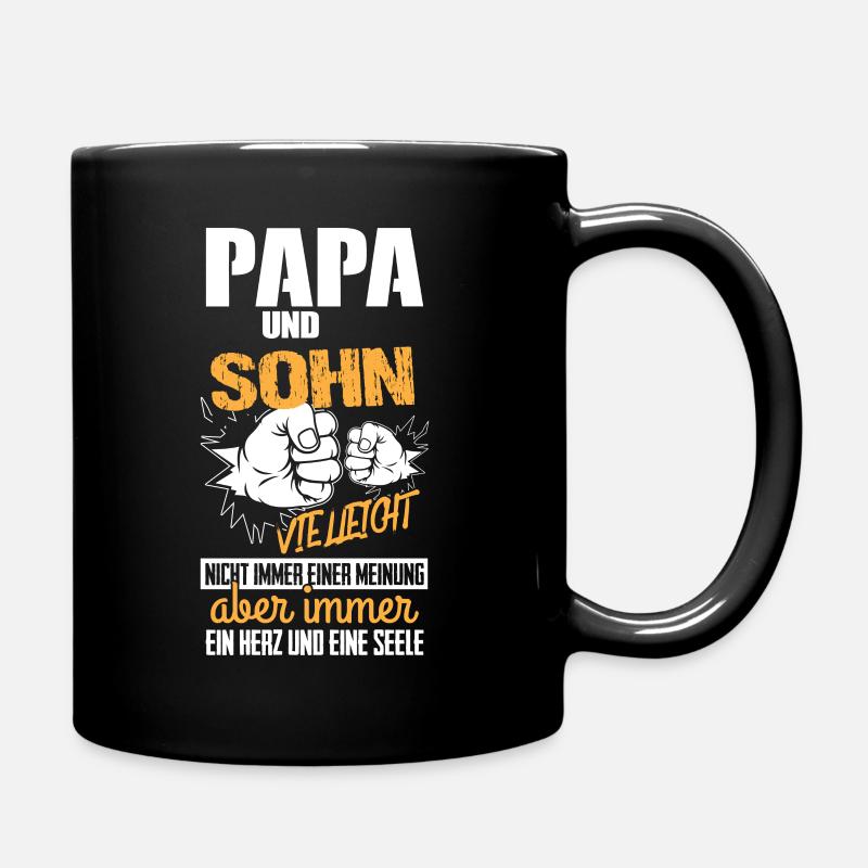 Papa Und Sohn Geschenk - Tasse einfarbig - Schwarz