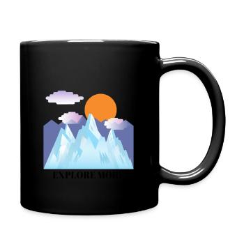 Camping camper hiking hiking mount mountains outdoor - Full Colour Mug - black - Right
