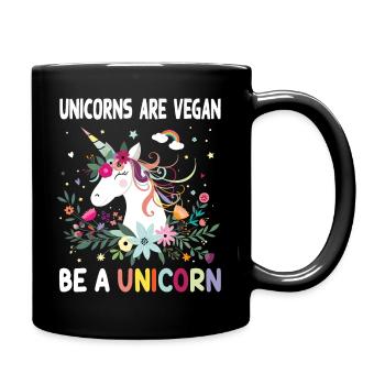 Licorne végétalienne végétalienne végétalienne - Mug uni - noir - Droite