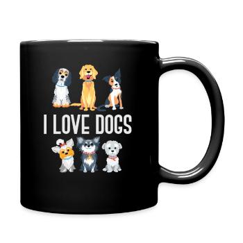 Dog gift idea dog lover - Full Colour Mug - black - Right