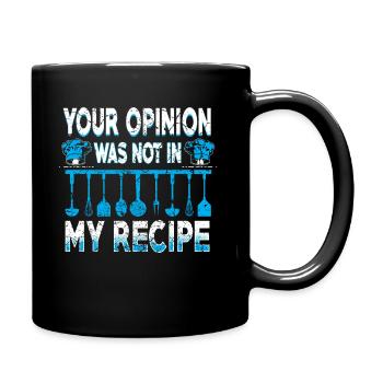Kochen Koch Köchin Lustig - Tasse einfarbig - Schwarz - Rechts