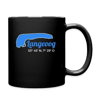 Langeoog coordinates North Sea Island Holiday - Full Colour Mug - black - Right