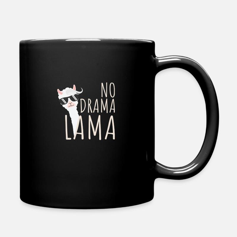 No drama lama, drama queen - Full Colour Mug - black