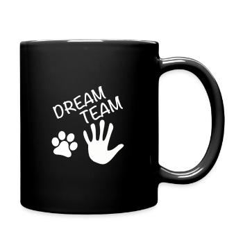 Dream team hand paw - Full Colour Mug - black - Right