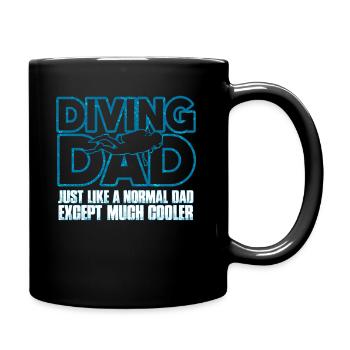 Papa plongeur - Mug uni - noir - Droite