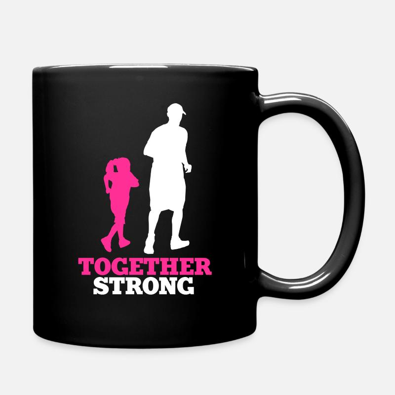 Vater Tochter Sport Jogging Team - Tasse einfarbig - Schwarz