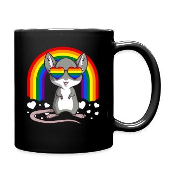 Gay Pride Mouse LGBT Rainbow - Full Colour Mug - black - Right