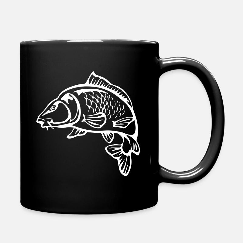 A big catch - carp - Full Colour Mug - black