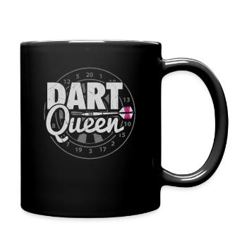Dart Queen | Darts gift dart player darts - Full Colour Mug - black - Right