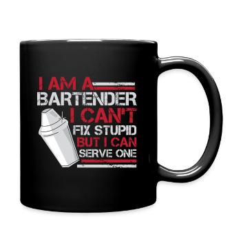 Mélangeur serveur barman serveur hilarant - Mug uni - noir - Droite