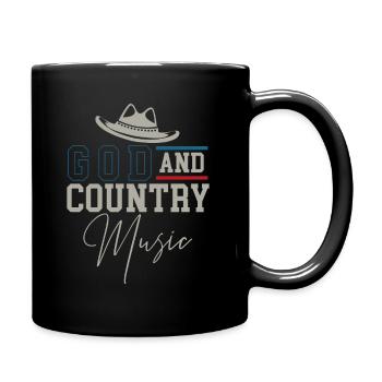 God country music - Full Colour Mug - black - Right
