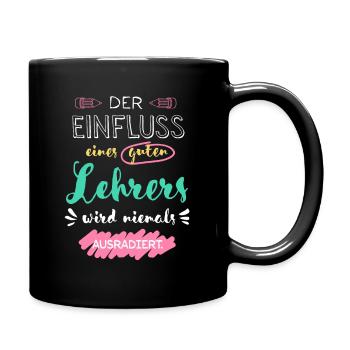 Lehrer & Lehrerin Geschenk Danke Grundschule Idee - Tasse einfarbig - Schwarz - Rechts