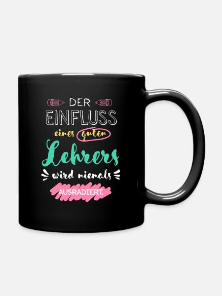 Lehrer & Lehrerin Geschenk Danke Grundschule Idee - Tasse einfarbig - Schwarz