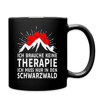 Wandern Schwarzwald Berge Wanderer - Tasse einfarbig - Schwarz - Rechts