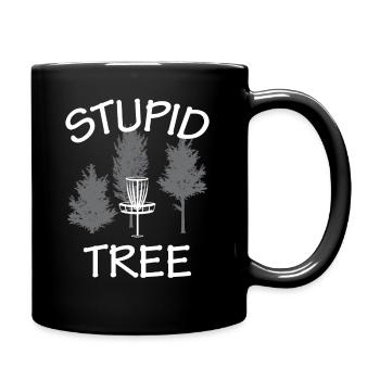 Stupid Tree Disc Golf Frisbee Funny Golfers Disc G - Full Colour Mug - black - Right
