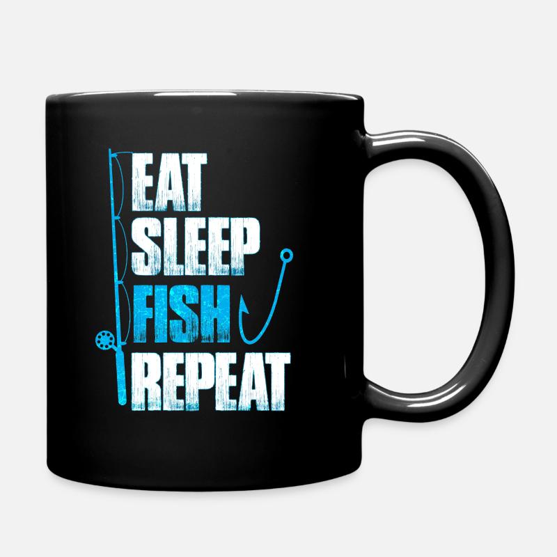 Angeln Angler - Tasse einfarbig - Schwarz