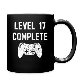 Level 17 Complete 17 birthday gift 17 years - Full Colour Mug - black - Right