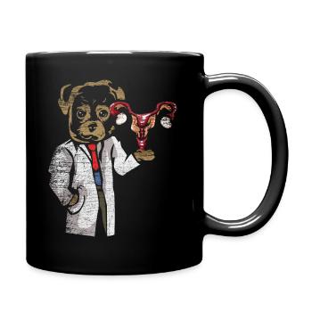 Gynecologist dog - Full Colour Mug - black - Right
