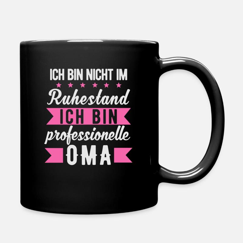 Oma Rente Ruhestand - Tasse einfarbig - Schwarz
