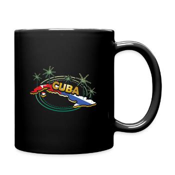Kuba - Tasse einfarbig - Schwarz - Rechts