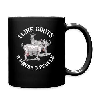 Chèvre berziege - Mug uni - noir - Droite