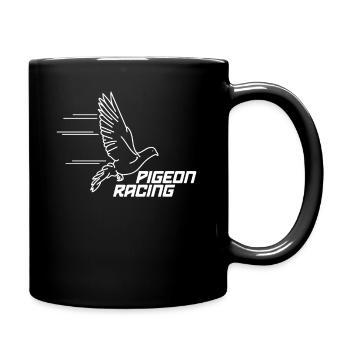 Pigeon Racing Tauben Rennen - Tasse einfarbig - Schwarz - Rechts