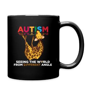 Autism Support Autistic Angle Autistic - Full Colour Mug - black - Right