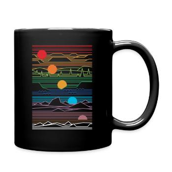 Viele Lands Under One Sun Classic Shirt - Tasse einfarbig - Schwarz - Rechts