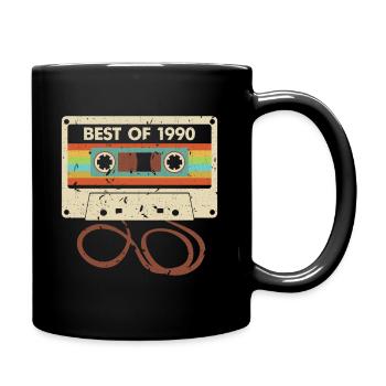 Trending Vintage Best Of 1990 30. Geburtstag - Tasse einfarbig - Schwarz - Rechts