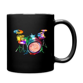 Le batteur - Mug uni - noir - Droite