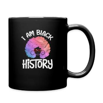 Black Woman Afro Girl Gift - Full Colour Mug - black - Right
