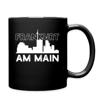 Frankfurt Stadt Skyline FFM Main - Tasse einfarbig - Schwarz - Rechts