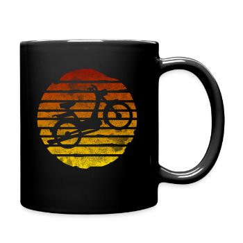Moped retro vintage sticker old - Full Colour Mug - black - Right