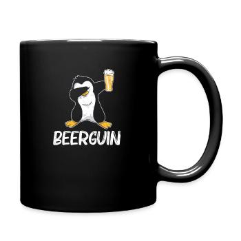Pingouin bière buveur de bière - Mug uni - noir - Droite