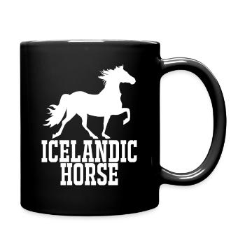 Cheval islandais - Mug uni - noir - Droite