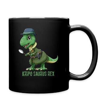 Détective T-Rex - Police criminelle des dinosaures - Mug uni - noir - Droite