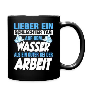 Windsurfer Kiter Stand up paddling, Surfer, Segler - Tasse einfarbig - Schwarz - Rechts