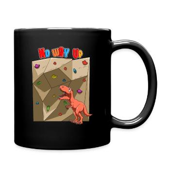 Funny Boulder Dinosaur - Desperate T-Rex - Full Colour Mug - black - Right