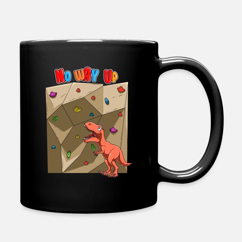 Lustiger Boulder Dinosaurier - Verzweifelter T-Rex - Tasse einfarbig - Schwarz