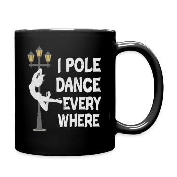 Pole dance pole dance burlesque strip gift - Full Colour Mug - black - Right