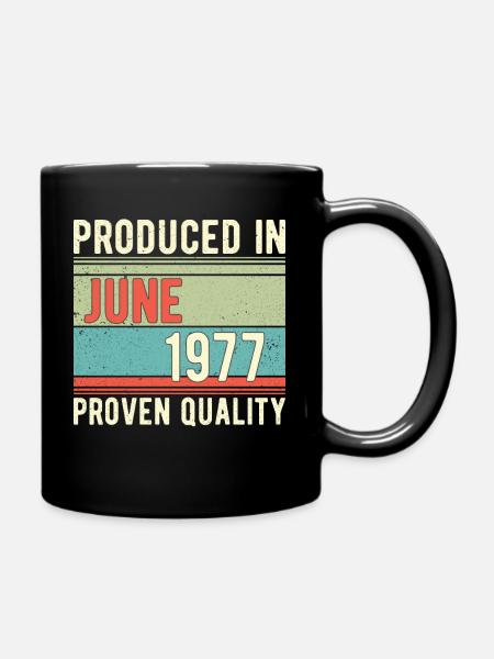 Anniversaire juin 1977 PRODUIT DANS - Mug uni - noir