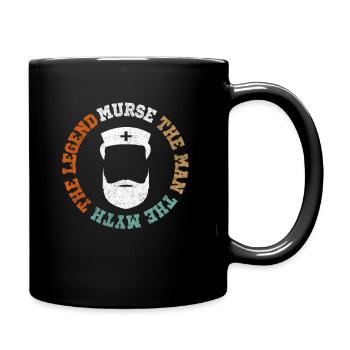 Murse Der Mann Der Mythos Die Legende (männliche Krankenschwester) - Tasse einfarbig - Schwarz - Rechts