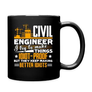 Civil Engineer Funny Civil Engineer - Full Colour Mug - black - Right