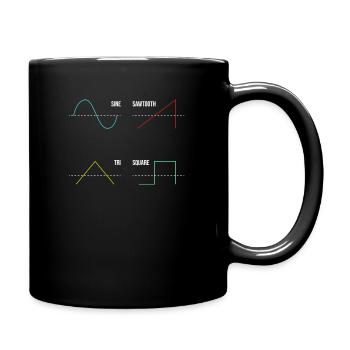 Synthesizer Analog Drumsounds Audio Wellenform - Tasse einfarbig - Schwarz - Rechts