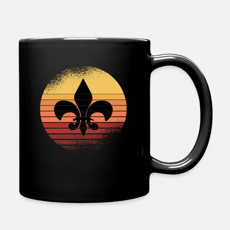 Pfadfinder Retro Lilie Vintage - Tasse einfarbig - Schwarz