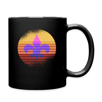 Pfadfinder Retro Lilie Vintage Geschenkidee - Tasse einfarbig - Schwarz - Rechts
