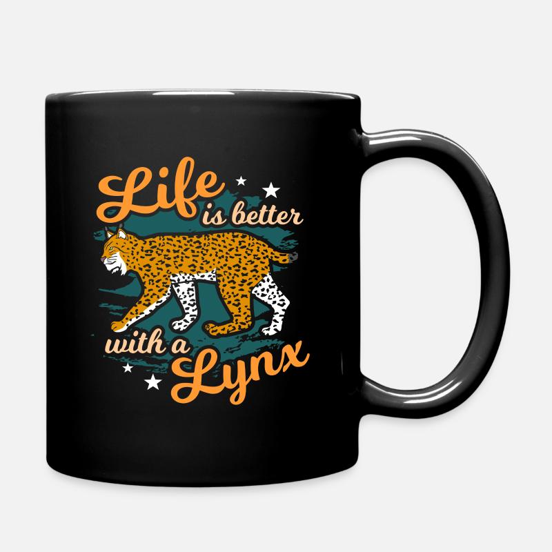 Luchs - Tasse einfarbig - Schwarz