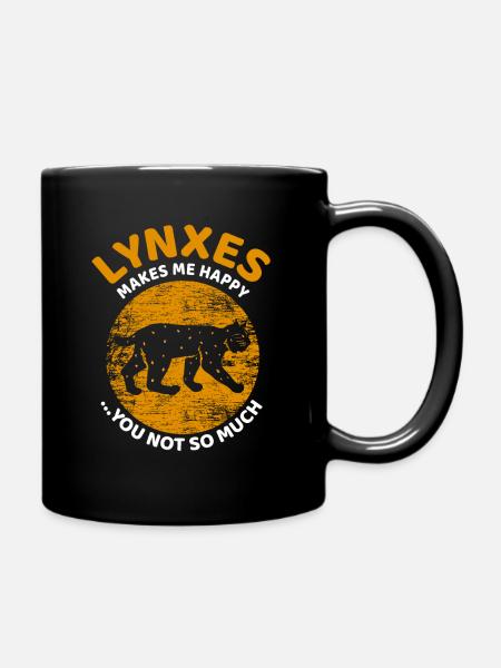 Luchs - Tasse einfarbig - Schwarz