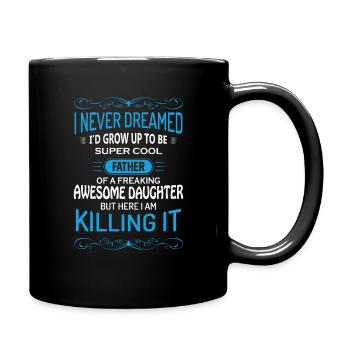 Papa père fête des pères cadeau fille - Mug uni - noir - Droite